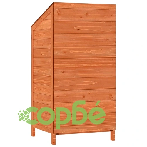 Градинска барака, кафява, 55x52x112 см, чамово дърво масив ➤ топ цена ➤ sorbe.bg