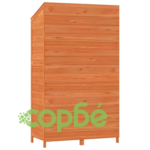 Градинска барака, кафява, 102x52x174,5 см, чамово дърво масив ➤ топ цена ➤ sorbe.bg