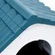 Кучешка колиба, синя, 57x68x66 см, полипропилен