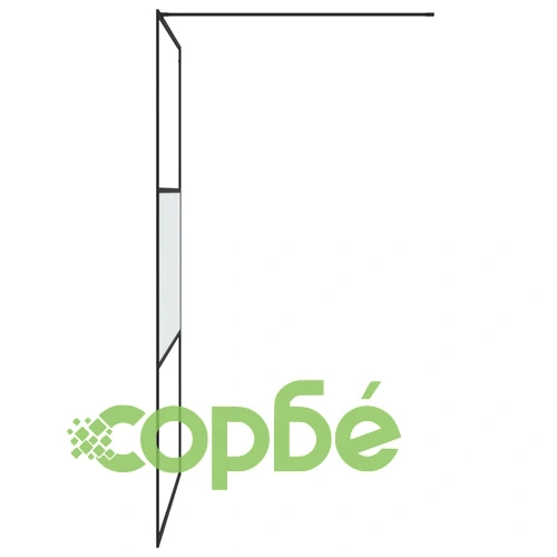 Параван за баня черен 115x195 см наполовина матирано ESG стъкло ➤ топ цена ➤ sorbe.bg