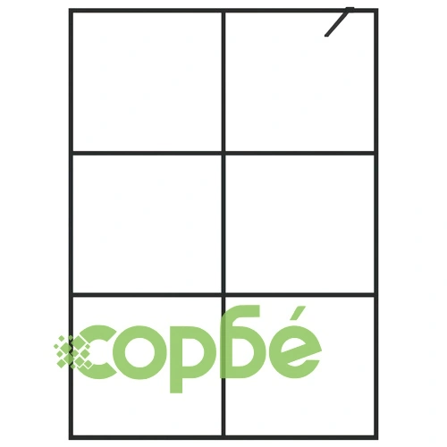 Параван за баня черен 140x195 см наполовина матирано ESG стъкло ➤ топ цена ➤ sorbe.bg