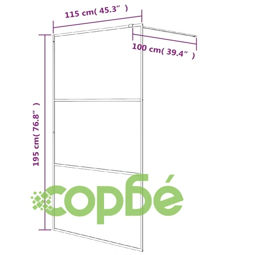 Параван за баня сребрист 115x195 см прозрачно ESG стъкло ➤ топ цена ➤ sorbe.bg