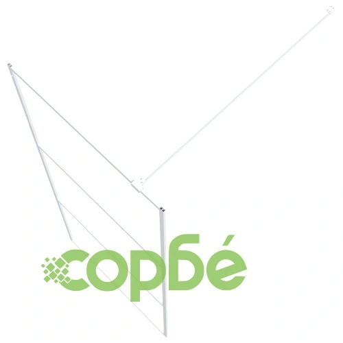 Параван за баня, бял, 80x195 см, прозрачно ESG стъкло ➤ топ цена ➤ sorbe.bg