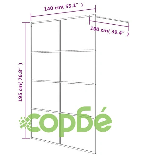 Параван за баня сребрист 140x195 см прозрачно ESG стъкло ➤ топ цена ➤ sorbe.bg