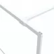 Параван за баня, бял, 90x195 см, прозрачно ESG стъкло