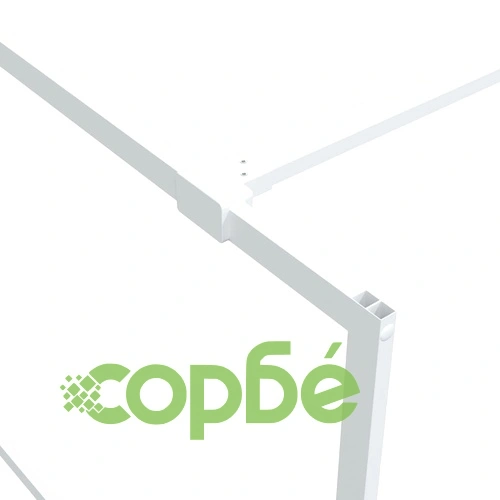 Параван за баня, бял, 115x195 см, прозрачно ESG стъкло ➤ топ цена ➤ sorbe.bg