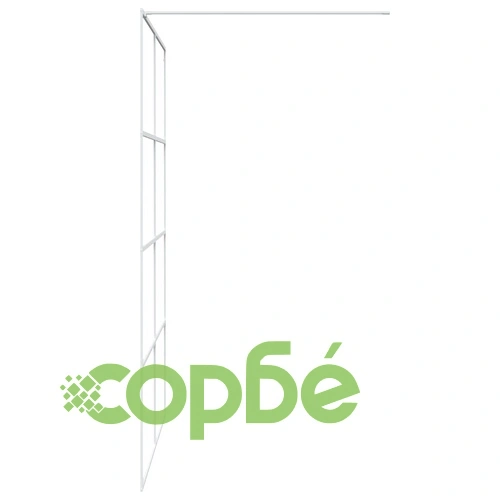 Параван за баня, бял, 140x195 см, прозрачно ESG стъкло ➤ топ цена ➤ sorbe.bg