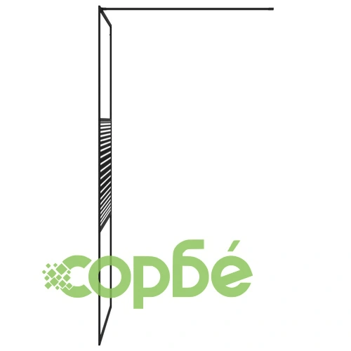 Параван за баня, черен, 90x195 см, прозрачно ESG стъкло ➤ топ цена ➤ sorbe.bg