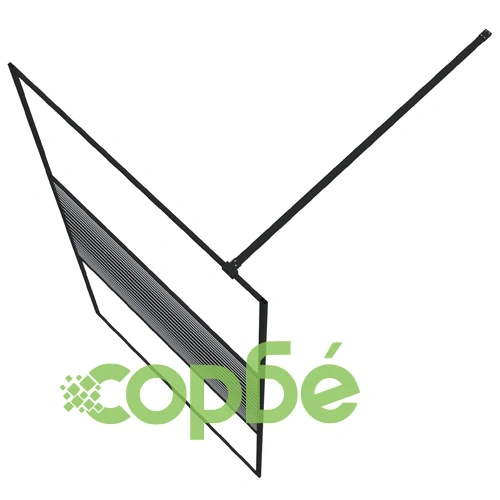 Параван за баня, черен, 100x195 см, прозрачно ESG стъкло ➤ топ цена ➤ sorbe.bg