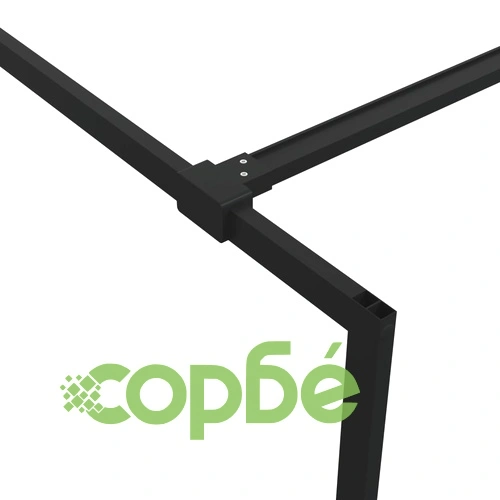 Параван за баня, черен, 115x195 см, прозрачно ESG стъкло ➤ топ цена ➤ sorbe.bg