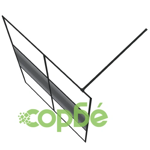 Параван за баня, черен, 140x195 см, прозрачно ESG стъкло ➤ топ цена ➤ sorbe.bg