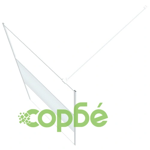 Параван за баня, бял, 90x195 см, прозрачно ESG стъкло ➤ топ цена ➤ sorbe.bg