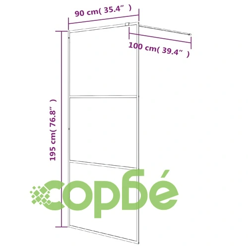 Параван за баня, бял, 90x195 см, прозрачно ESG стъкло ➤ топ цена ➤ sorbe.bg