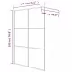 Параван за баня, бял, 140x195 см, прозрачно ESG стъкло