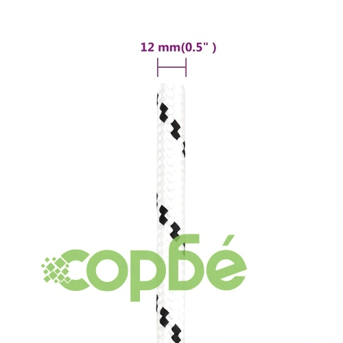 Плетено въже за лодка бяло 12 мм x 100 м полиестер ➤ топ цена ➤ sorbe.bg