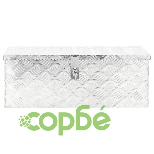 Кутия за съхранение, сребриста, 70x31x27 см, алуминий ➤ топ цена ➤ sorbe.bg