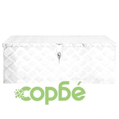 Кутия за съхранение, сребриста, 80x39x30 см, алуминий ➤ топ цена ➤ sorbe.bg