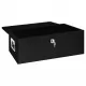 Кутия за съхранение, черна, 80x39x30 см, алуминий