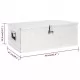 Кутия за съхранение, сребриста, 90x47x33,5 см, алуминий