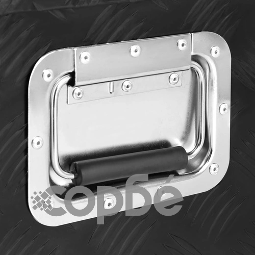 Кутия за съхранение, черна, 90x47x33,5 см, алуминий ➤ топ цена ➤ sorbe.bg