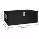 Кутия за съхранение, Черен , 100x55x37 см, алуминий