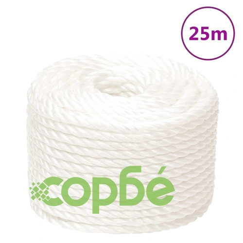 Работно въже бяло 24 мм 25 м полипропилен ➤ топ цена ➤ sorbe.bg