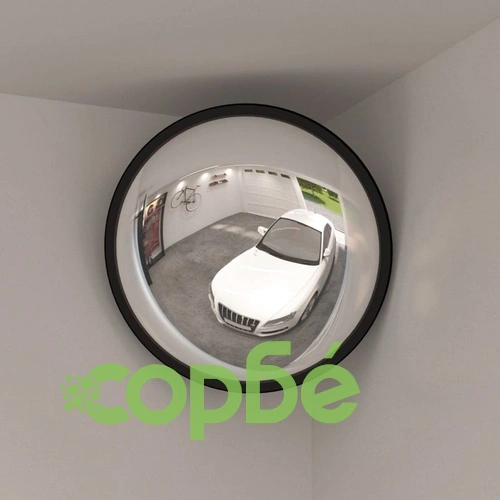 Вътрешно изпъкнало пътно огледало, черно, 40 см, акрил ➤ топ цена ➤ sorbe.bg