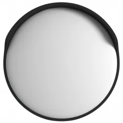 Външно изпъкнало пътно огледало, черно, Ø45 см, поликарбонат