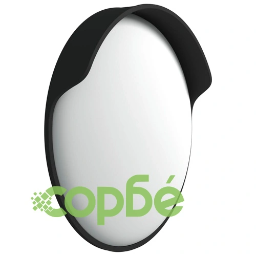 Външно изпъкнало пътно огледало, черно, 45 см, поликарбонат ➤ топ цена ➤ sorbe.bg