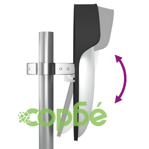 Външно изпъкнало пътно огледало, черно, 45 см, поликарбонат ➤ топ цена ➤ sorbe.bg