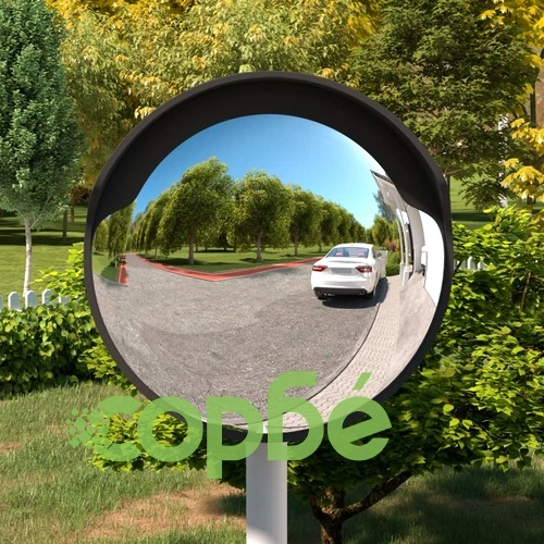 Външно изпъкнало пътно огледало, черно, 45 см, поликарбонат ➤ топ цена ➤ sorbe.bg