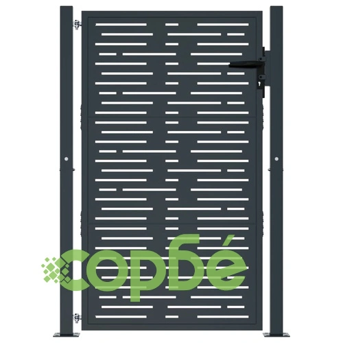 Градинска порта антрацит 105x130 см стомана квадратен дизайн ➤ топ цена ➤ sorbe.bg