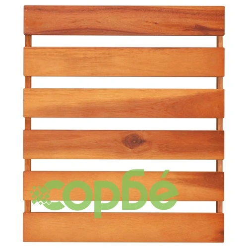 3-етажна сгъваема етажерка кафява 43x31x63 см масивна акация ➤ топ цена ➤ sorbe.bg