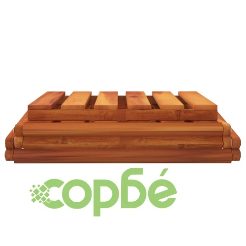 3-етажна сгъваема етажерка кафява 43x31x63 см масивна акация ➤ топ цена ➤ sorbe.bg