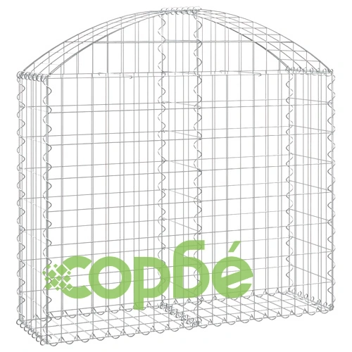 Дъговидна габионна кошница 100x30x80/100 см поцинковано желязо ➤ топ цена ➤ sorbe.bg