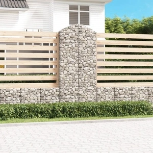 Дъговидна габионна кошница 100x30x220/240 см поцинковано желязо