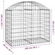 Дъговидна габионна кошница 100x50x80/100 см поцинковано желязо