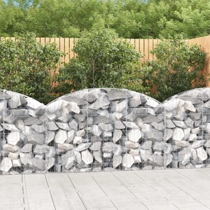 Дъговидна габионна кошница 150x30x80/100 см поцинковано желязо
