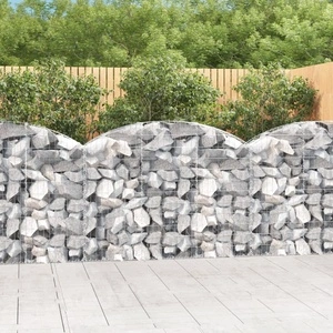 Дъговидна габионна кошница 150x30x100/120 см поцинковано желязо