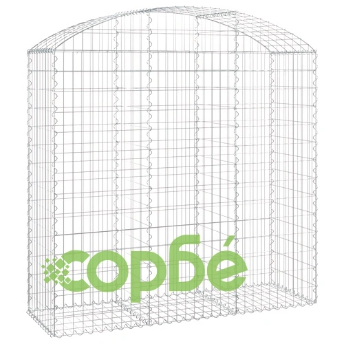 Дъговидна габионна кошница 150x50x140/160 см поцинковано желязо ➤ топ цена ➤ sorbe.bg