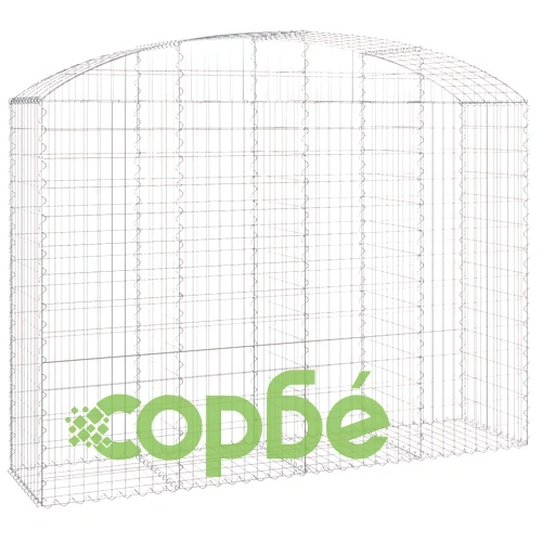 Дъговидна габионна кошница 200x50x140/160 см поцинковано желязо ➤ топ цена ➤ sorbe.bg