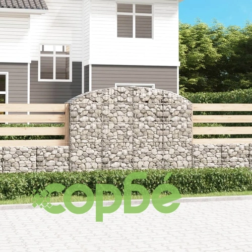 Дъговидна габионна кошница 200x50x140/160 см поцинковано желязо ➤ топ цена ➤ sorbe.bg