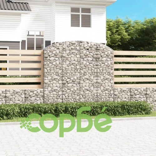 Дъговидна габионна кошница 200x50x180/200 см поцинковано желязо ➤ топ цена ➤ sorbe.bg