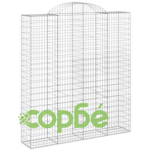 Дъговидна габионна кошница 200x50x220/240 см поцинковано желязо ➤ топ цена ➤ sorbe.bg