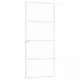 Интериорна врата бяла 83x201,5 см закалено стъкло и алуминий