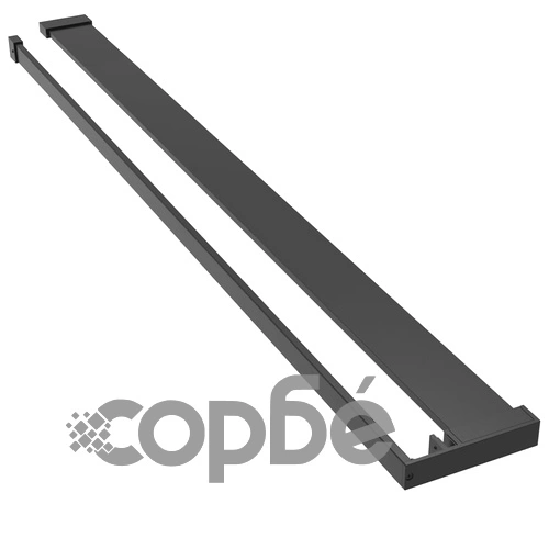 Рафт за душ за стена за душ кабина черен 118 см алуминий ➤ топ цена ➤ sorbe.bg