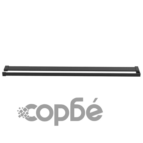 Рафт за душ за стена за душ кабина черен 118 см алуминий ➤ топ цена ➤ sorbe.bg