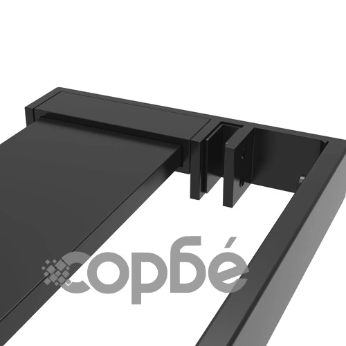 Рафт за душ за стена за душ кабина черен 118 см алуминий ➤ топ цена ➤ sorbe.bg