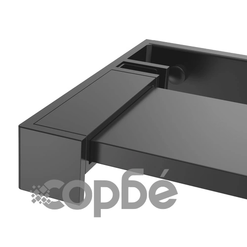 Рафт за душ за стена за душ кабина черен 118 см алуминий ➤ топ цена ➤ sorbe.bg