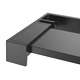 Рафт за душ за стена за душ кабина черен 118 см алуминий